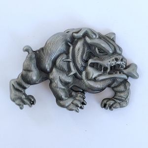 Bulldog w/ Bone Metal Novelty Belt Buckle NEW.